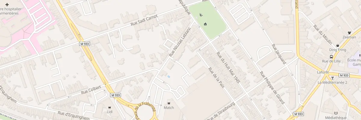 Plan du 29 Rue de la Paix à Armentières