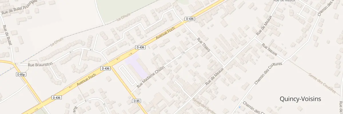 Plan du 11 Rue Madame Cholin à Quincy-Voisins