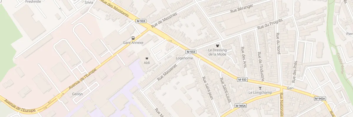 Plan du 4 Rue Massenet à Armentières