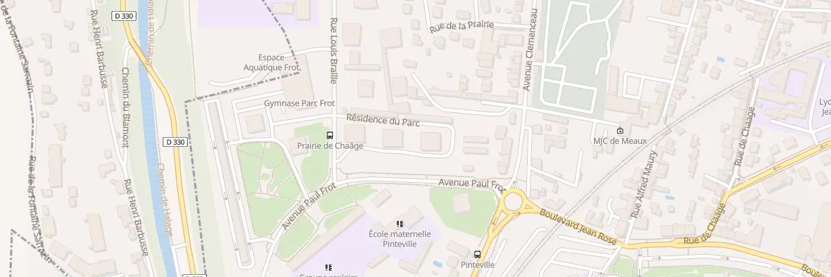 Plan du 2 Rue Louis Braille à Meaux