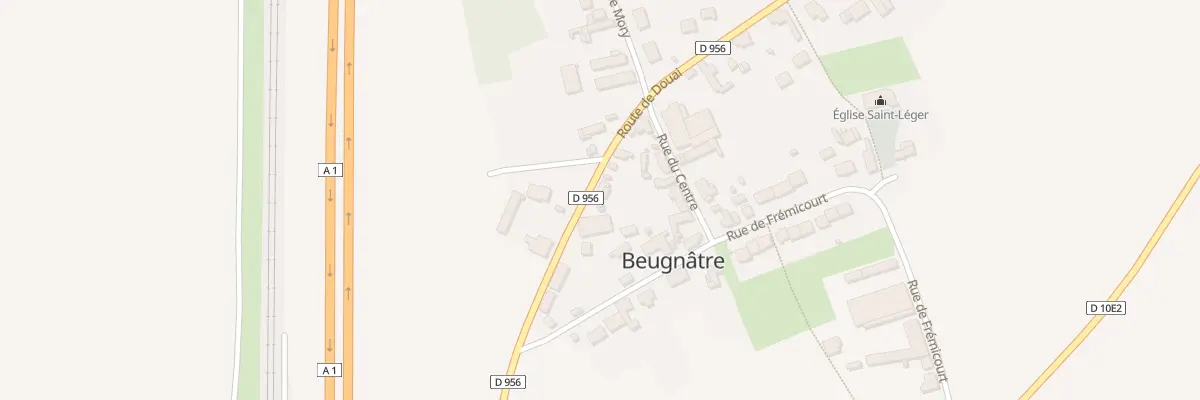 Plan du 8 Rte de Douai à Beugnâtre