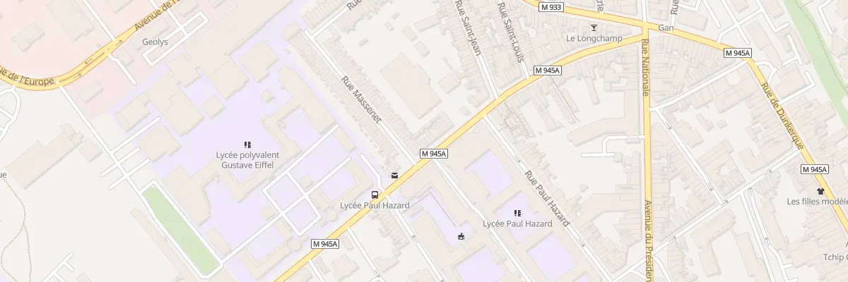 Plan du 74 Rue Jules Lebleu à Armentières