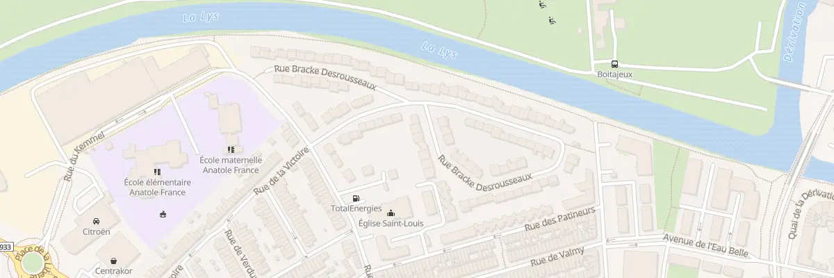Plan du 20 Rue Bracke Desrousseaux à Armentières