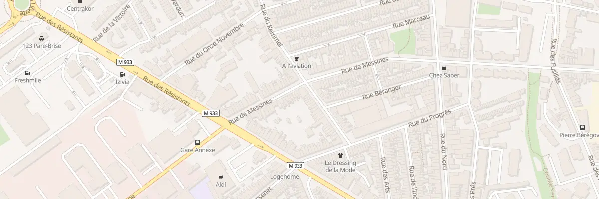 Plan du 87 Rue de Messines à Armentières