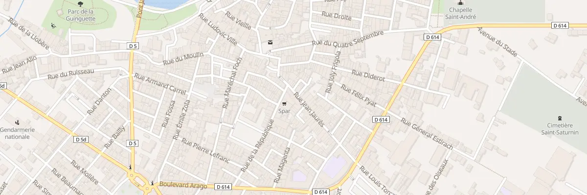Plan du 28 Rue Jean Jaurès à Rivesaltes