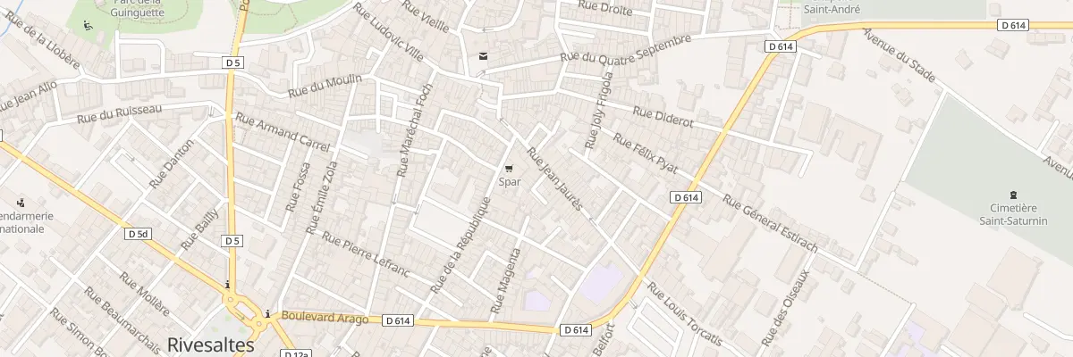 Plan du 32 Rue Jean Jaurès à Rivesaltes