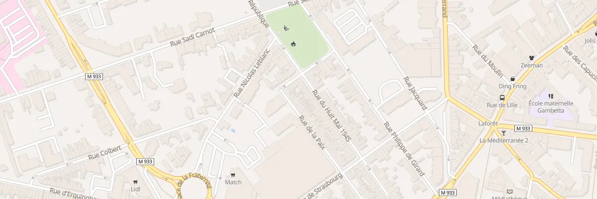 Plan du 92 Rue de la Paix à Armentières