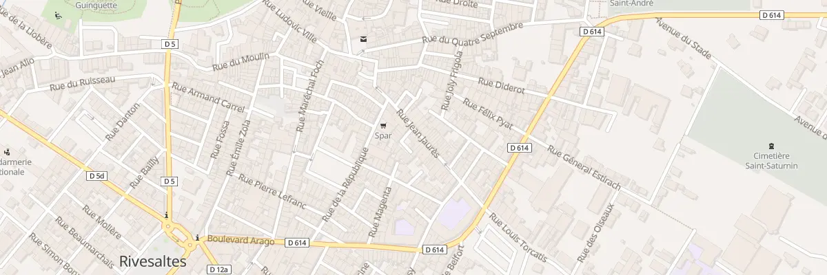 Plan du 36 Rue Jean Jaurès à Rivesaltes