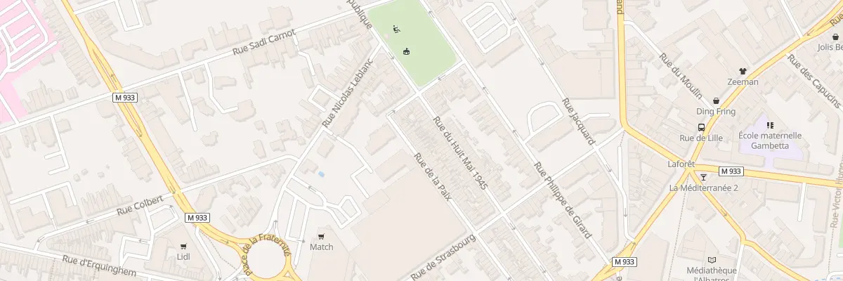 Plan du 86 Rue de la Paix à Armentières