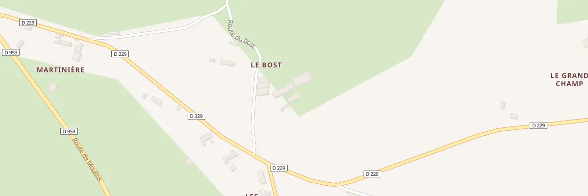 Plan du 143 Rte du Bost à Theneuille