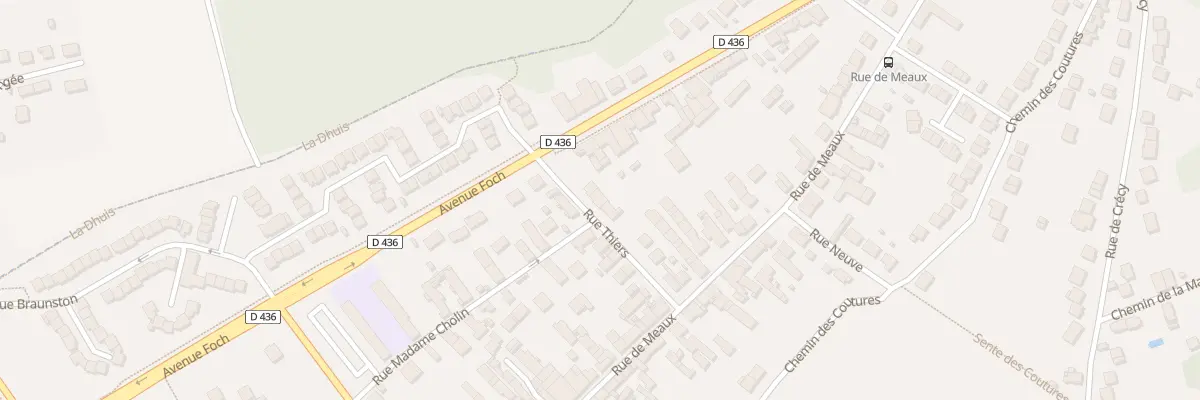 Plan du 5 Rue Thiers à Quincy-Voisins
