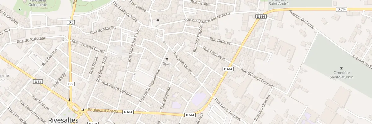Plan du 33 Rue Jean Jaurès à Rivesaltes