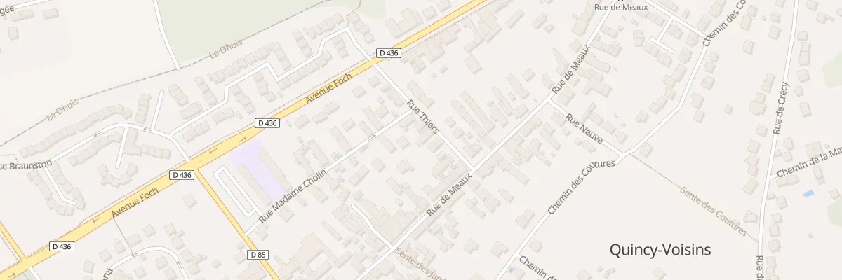 Plan du 12A Rue Thiers à Quincy-Voisins