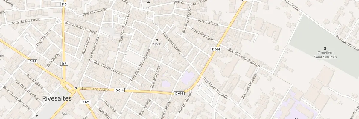 Plan du 56 Rue Jean Jaurès à Rivesaltes