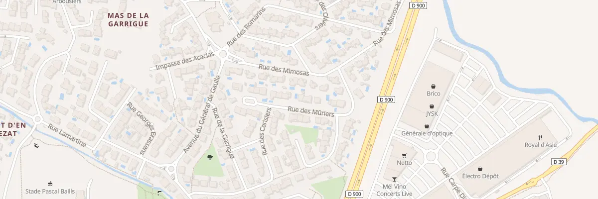 Plan du 13 Rue des Muriers à Pollestres