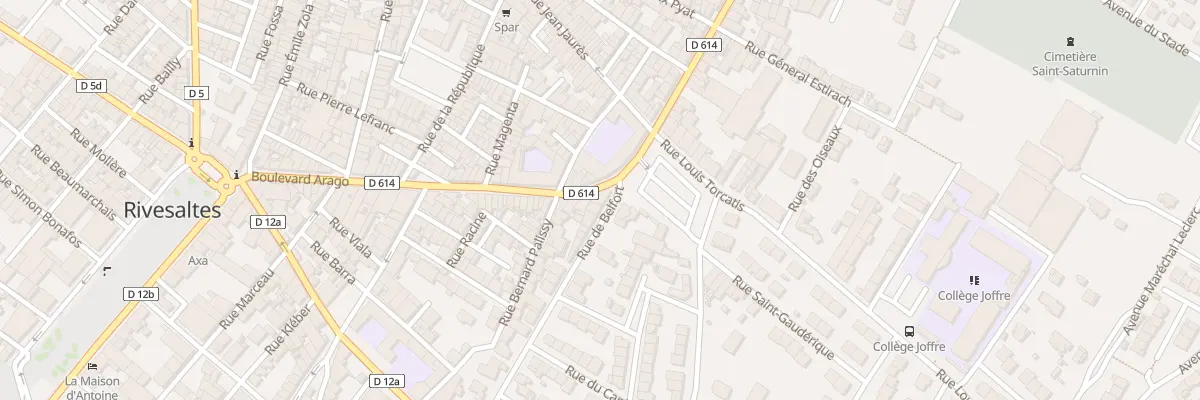 Plan du 2 Rue de Belfort à Rivesaltes