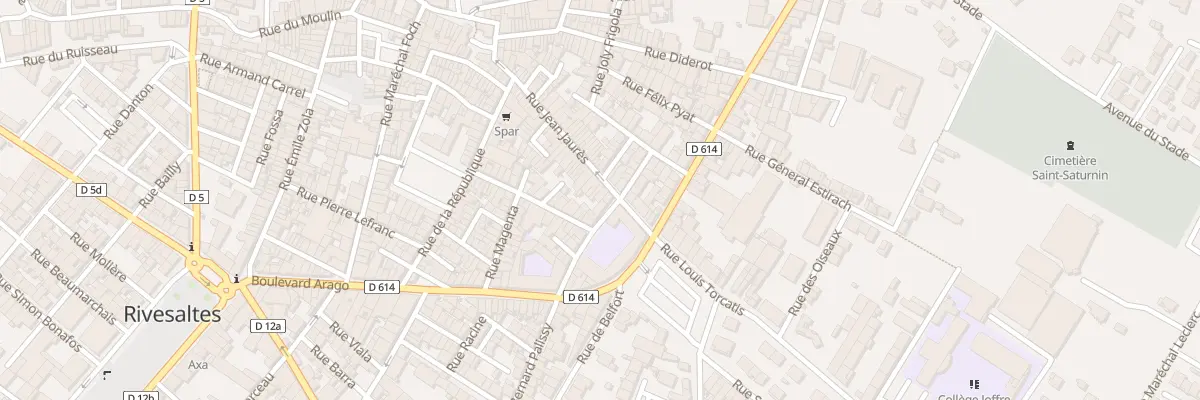 Plan du 64 Rue Jean Jaurès à Rivesaltes