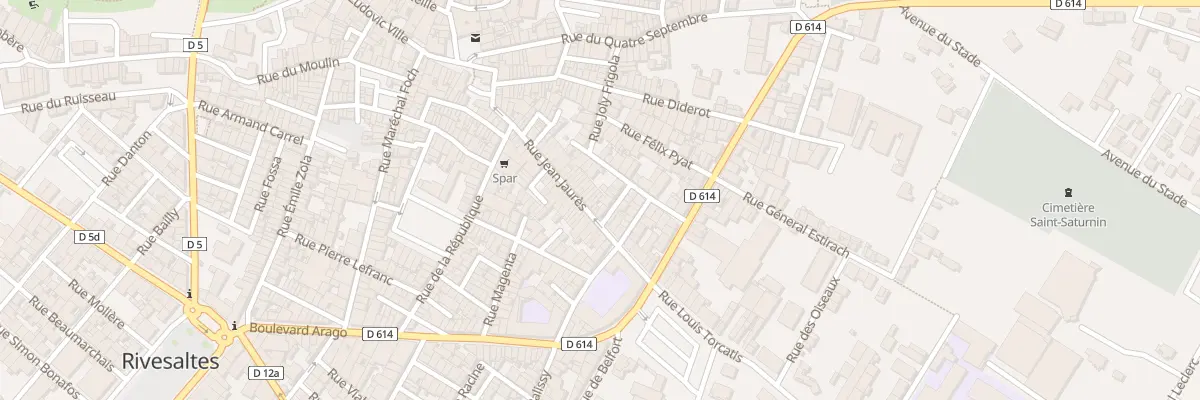 Plan du 55 Rue Jean Jaurès à Rivesaltes