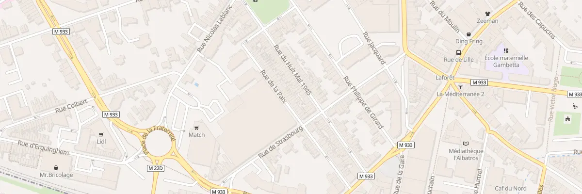 Plan du 56 Rue de la Paix à Armentières