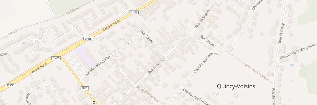 Plan du 18 Rue Thiers à Quincy-Voisins