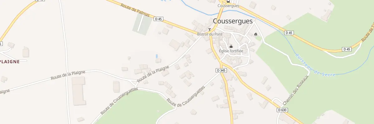 Plan du 5040 Coussergues à Palmas d’Aveyron