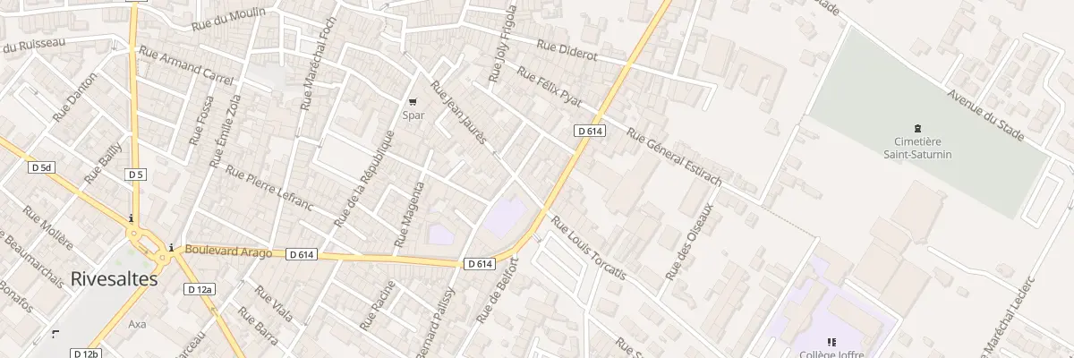 Plan du 67 Rue Jean Jaurès à Rivesaltes