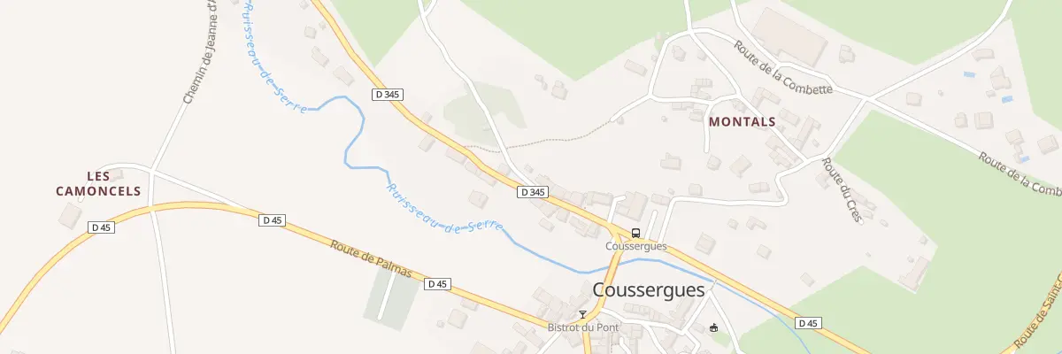 Plan du 5021 Montals à Palmas d’Aveyron