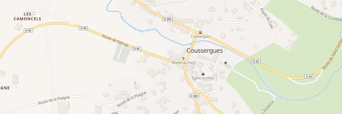 Plan du 5120 Coussergues à Palmas d’Aveyron