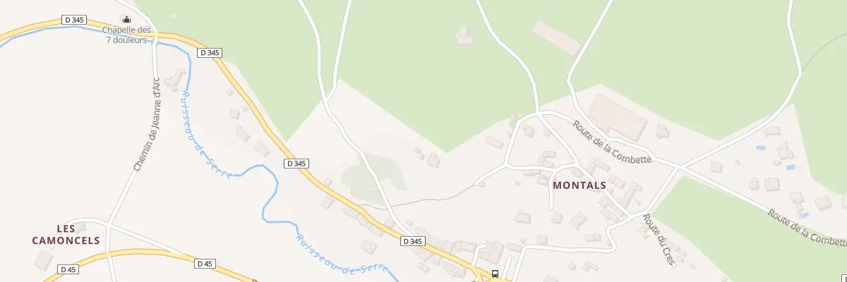 Plan du 5163 Montals à Palmas d’Aveyron