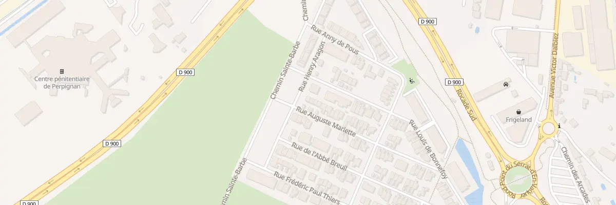 Plan du 9001 Rue Auguste Mariette à Perpignan