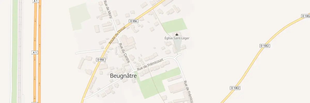 Plan du 9 Rue de Fremicourt à Beugnâtre