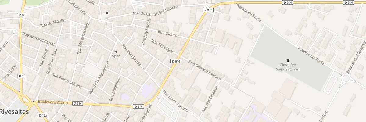 Plan du 2 Rue General Estirac à Rivesaltes