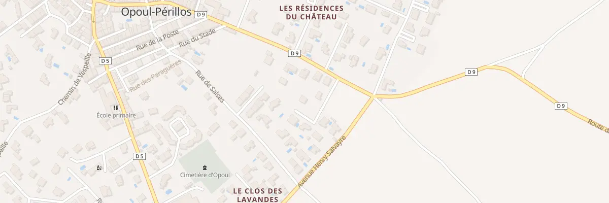 Plan du 20 Av de Fitou à Opoul-Périllos