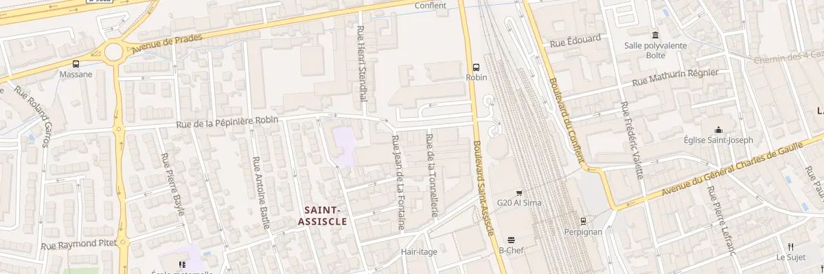 Plan du 7 Rue de la Pepiniere Robin à Perpignan