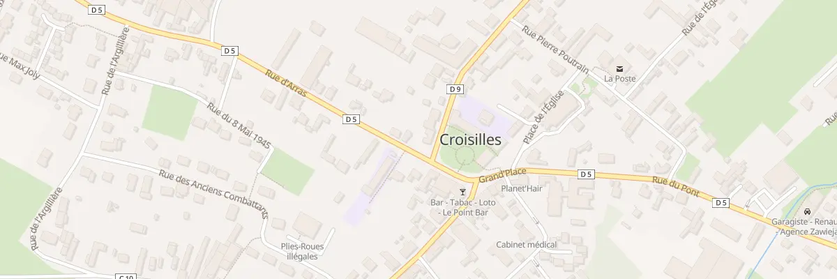 Plan du 1 Rue de Fontaine à Croisilles