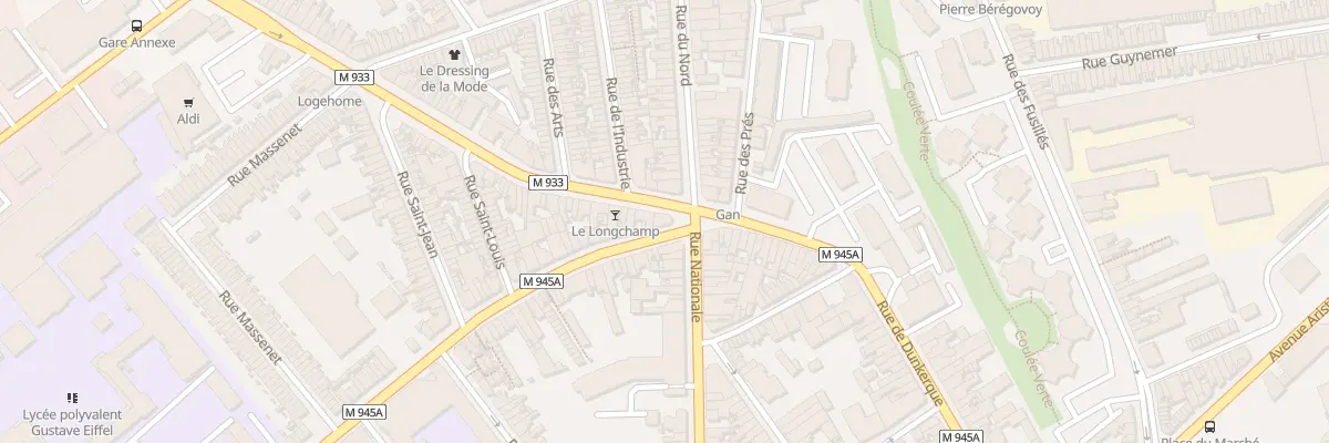 Plan du 99 Rue Nationale Ave Mitterrand à Armentières