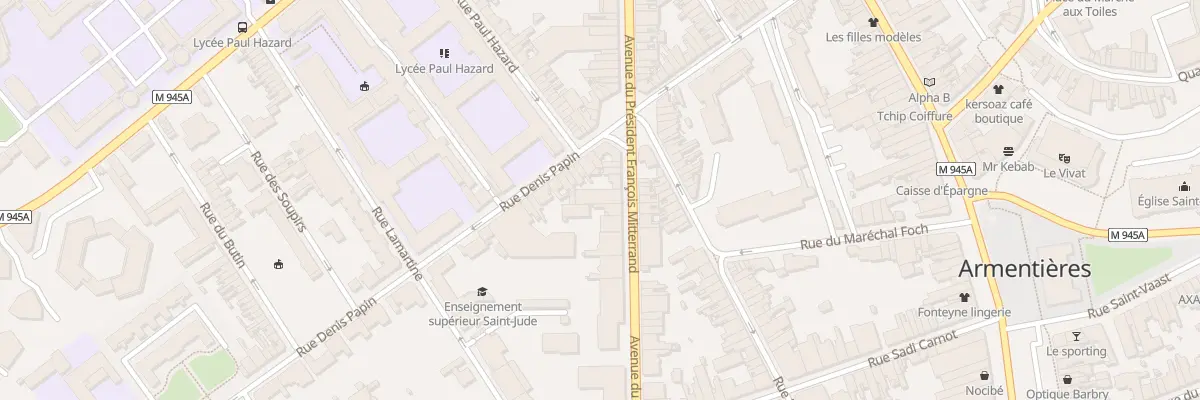 Plan du 49 Rue Nationale Ave Mitterrand à Armentières