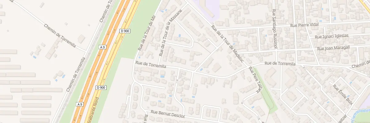 Plan du 74 Che de Torremila à Perpignan