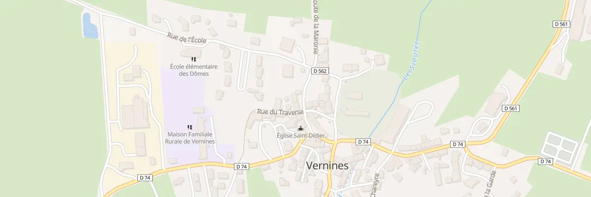 Plan du 5008 Bourg de Vernines à Vernines