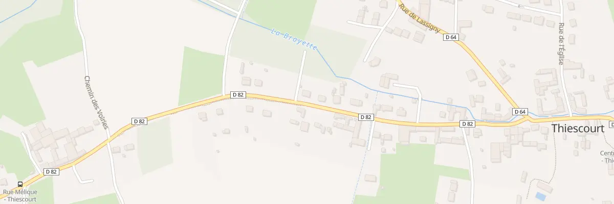 Plan du 64 Rue du Moulin à Thiescourt