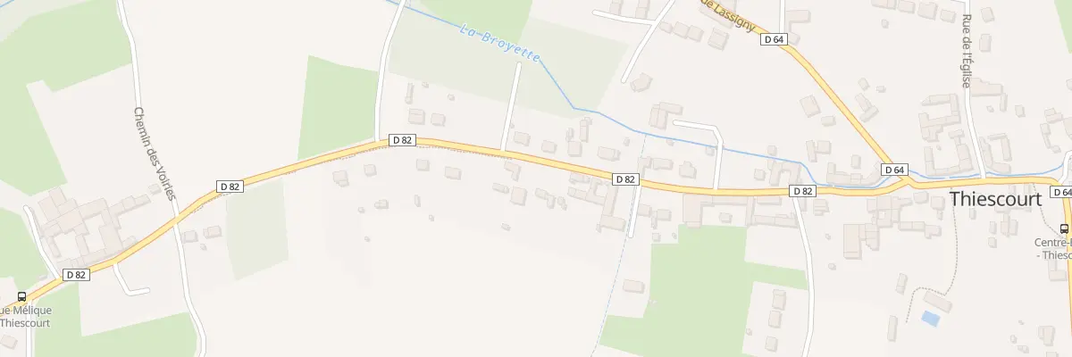 Plan du 63 Rue du Moulin à Thiescourt