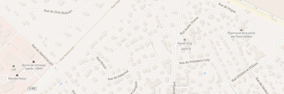 Plan du 20 Rue de Kébèmer à Thourotte