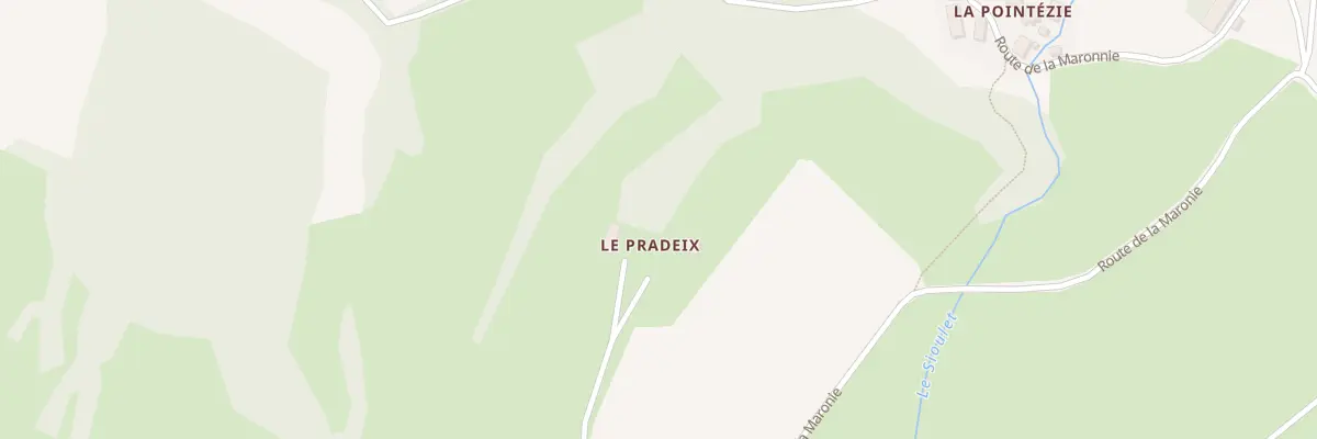 Plan du 5210 Le Pradeix à Vernines