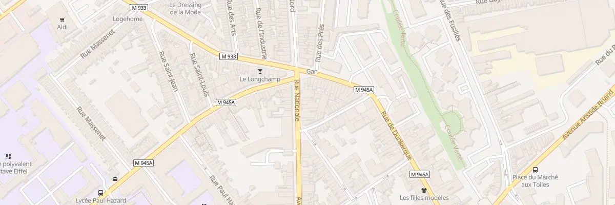 Plan du 154 Rue Nationale Ave Mitterrand à Armentières