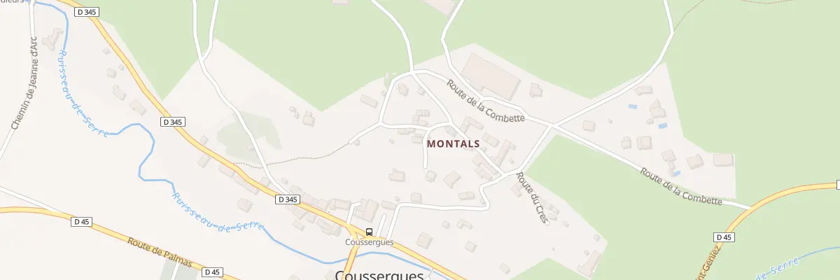 Plan du 5018A Montals à Palmas d’Aveyron