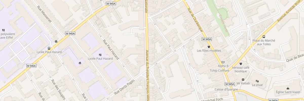 Plan du 120 Rue Nationale Ave Mitterrand à Armentières
