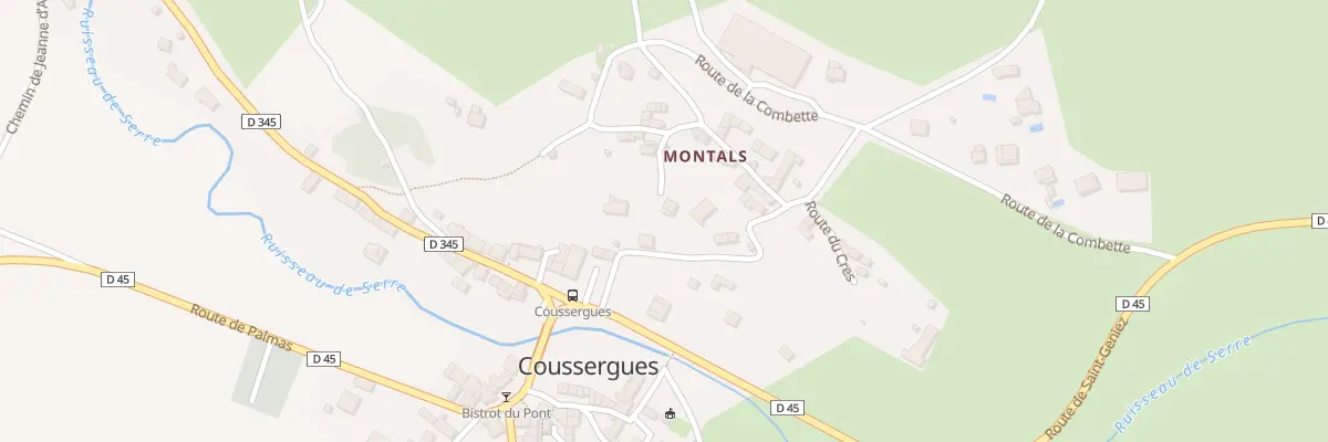 Plan du 5264 Montals à Palmas d’Aveyron