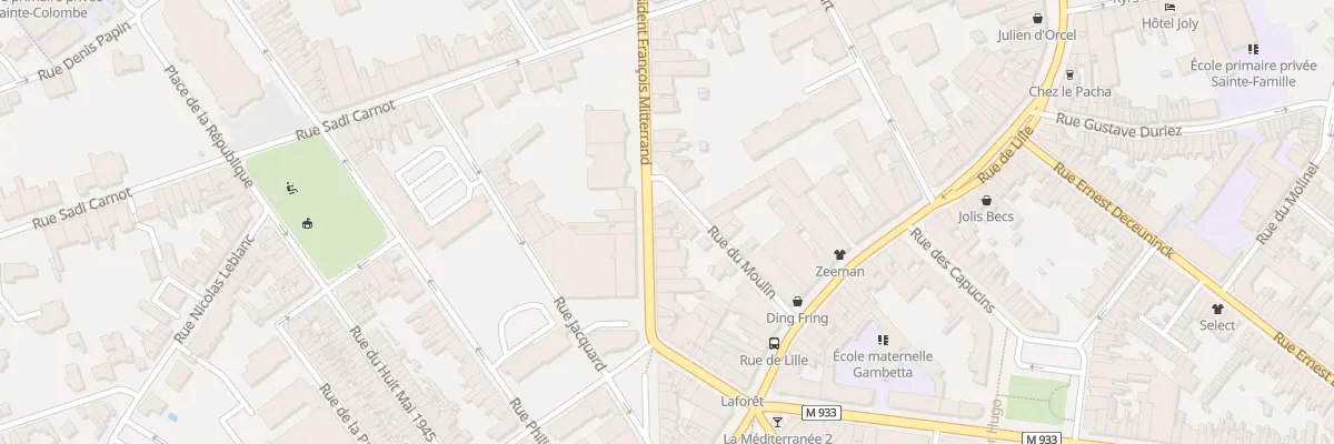 Plan du 46 Rue Nationale Ave Mitterrand à Armentières