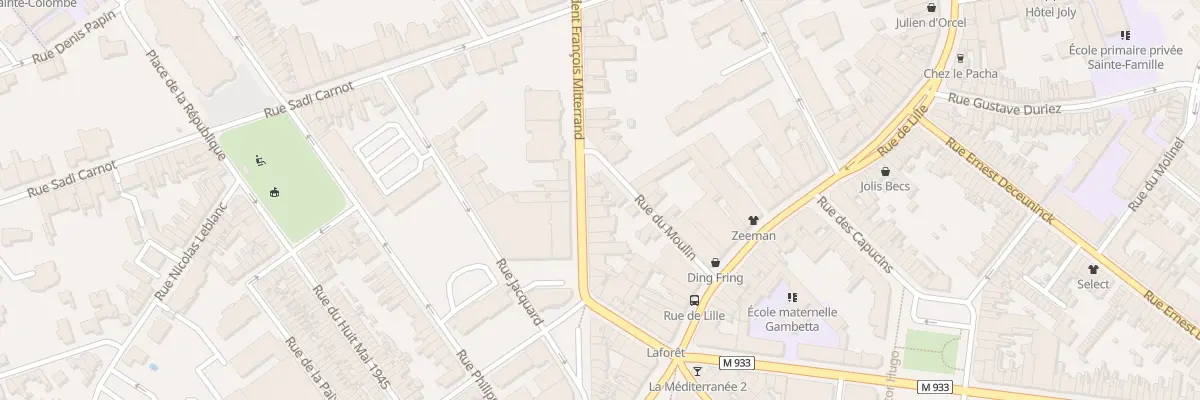 Plan du 44 Rue Nationale Ave Mitterrand à Armentières