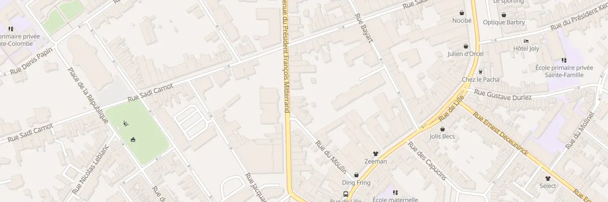 Plan du 56 Rue Nationale Ave Mitterrand à Armentières